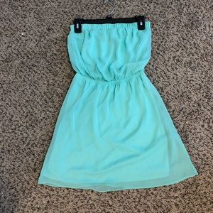Strapless Mint Green Express Dress
